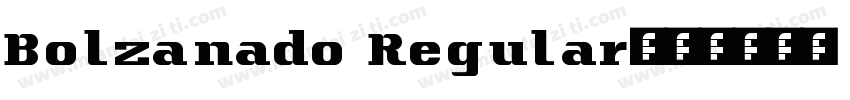 Bolzanado Regular字体转换